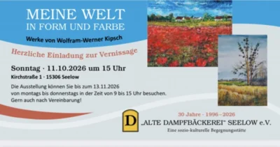 Postkarte mit Infos zur Veranstaltung