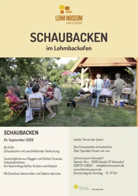 Plakat letztes Schaubacken der Saison 2026