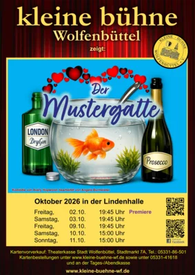 Plakat Der Mustergatte_kleine bühne Wolfenbüttel