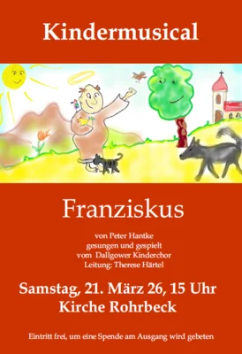 Veranstaltung: Kindermusical Franziskus Sa 21.​03.​2026