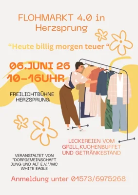 Veranstaltung: Flohmarkt 4.0 in Herzsprung Sa 06.​06.​2026