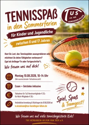 Tennisspaß in den Sommerferien (Bild vergr&ouml;&szlig;ern)