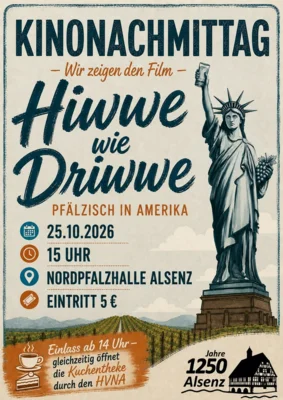 Veranstaltung: Kino Nachmittag So 25.​10.​2026