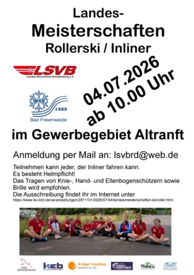 Veranstaltung: Landesmeisterschaften Skiroller Sa 04.​07.​2026