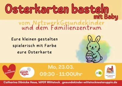 Osterkarten basteln mit Baby (Flyer)