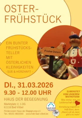 Veranstaltung: BEREITS AUSGEBUCHT !! Buntes Fr&uuml;hst&uuml;ck zur Osterzeit Di 31.​03.​2026