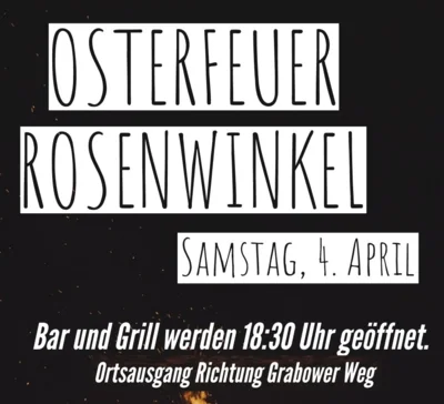 Veranstaltung: Osterfeuer in Rosenwinkel Sa 04.​04.​2026