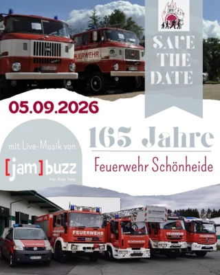 Veranstaltung: 165 Jahre Feuerwehr Sch&ouml;nheide Sa 05.​09.​2026