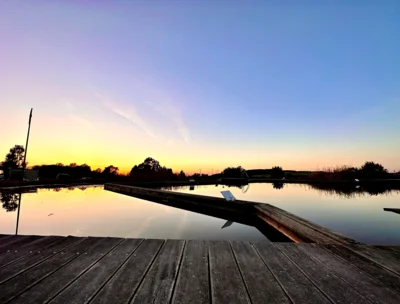 Sonnenuntergang im Badebiotop