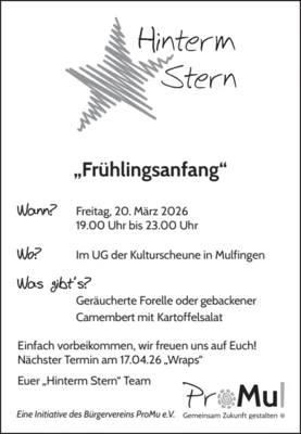 Veranstaltung: Fr&uuml;hlingsanfang Fr 20.​03.​2026