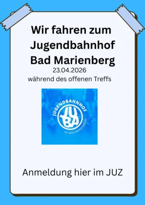 Veranstaltung: WIr besuchen den JuBa Bad Marienberg Do 23.​04.​2026