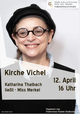 Katharina Thalbach liest zu Gunsten der Restaurierung der Vicheler Dorfkirche (Bild vergr&ouml;&szlig;ern)