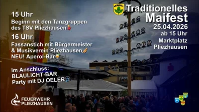 Traditionelles Maifest der Feuerwehr Pliezhausen