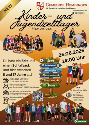 Veranstaltung: Hemdinger Zeltlager 26. – 27.06.2026
