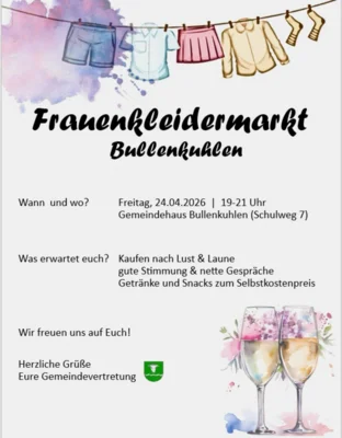 Veranstaltung: Frauenkleidermarkt Bullenkuhlen Fr 24.​04.​2026