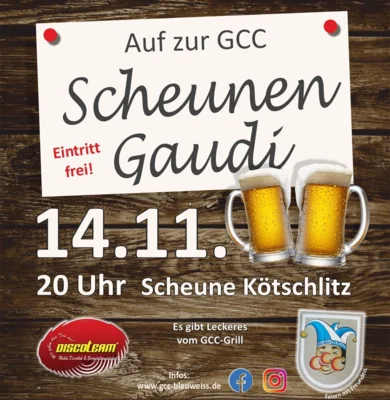 GCC Scheunen-Gaudi 2026 in der Scheune Kötschlitz