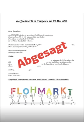 Veranstaltung: Flohmarkt - ist leider ABGESAGT So 03.​05.​2026