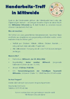 Handarbeits-Treff in Mittweide (Bild vergr&ouml;&szlig;ern)