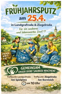 Frühjahrsputz in Ziegelroda und Landgrafroda am 25. April