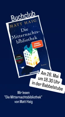 Veranstaltung: Buchclub - Babbelstube Di 26.​05.​2026