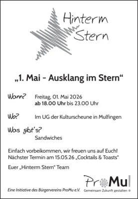 Veranstaltung: 1. Mai -Ausklang im Stern Fr 01.​05.​2026