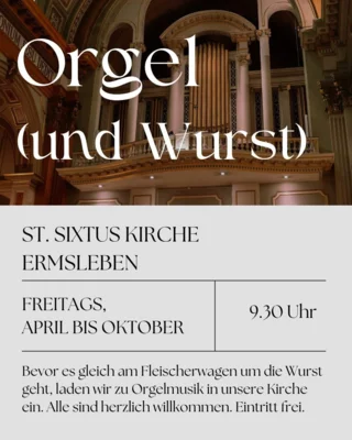 Bild mit der Kirchenorgel und dem Veranstaltungshinweis ©Ev. Kirchspiel F/H (Bild vergr&ouml;&szlig;ern)