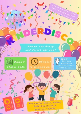 Veranstaltung: Kinder-Disco Do 21.​05.​2026