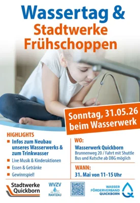 Veranstaltung: Wassertag und Stadtwerke Fr&uuml;hschoppen Quickborn So 31.​05.​2026
