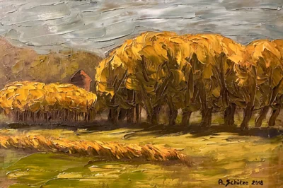 Goldene Baumkronen - Antje Schütze (Bild vergr&ouml;&szlig;ern)