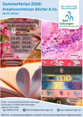 Kreativworkshops in den Sommeferien: B&uuml;cher & Co.