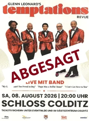 Veranstaltung: Glenn Leonard´s Temptations Revue Sa 08.​08.​2026