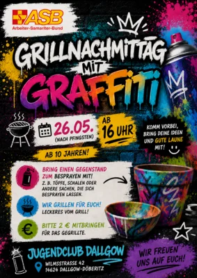 Veranstaltung: Grillnachmittag mit Graffiti Di 26.​05.​2026