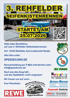 Plakat 3. Rehfelder Seifenkistenrennen (Bild vergr&ouml;&szlig;ern)