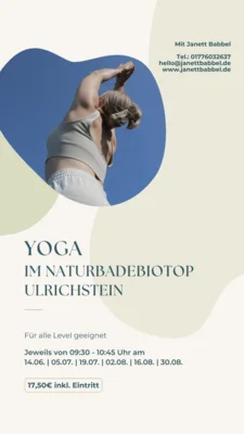 Flyer zum Yoga im Naturbadebiotop