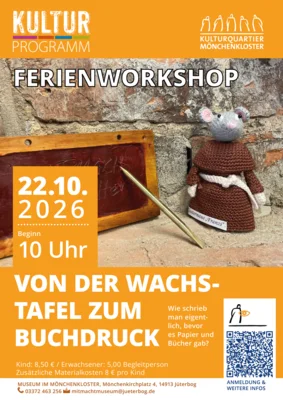 PLAKAT - VON DER WACHTAFEL ZUM BUCHDRUCK (Bild vergr&ouml;&szlig;ern)