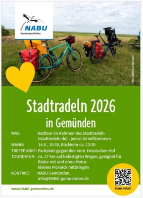 Veranstaltung: Radtour im Rahmen des Stadtradeln So 14.​06.​2026