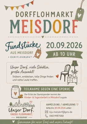 Flyer zum Dorfflohmarkt ©kiju-Kunterbunt (Bild vergr&ouml;&szlig;ern)