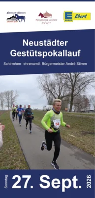 Titelseite vom Flyer Gestütslauf (Bild vergr&ouml;&szlig;ern)