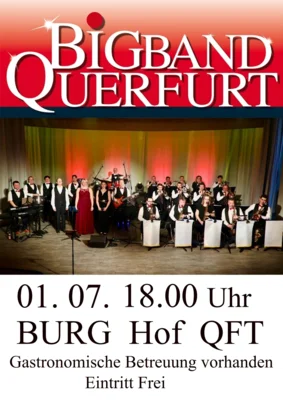 Die BigBand Querfurt spielt im Hof der Burg Querfurt am 1. Juli ab 18 Uhr