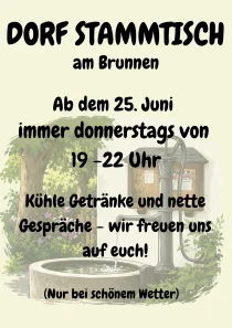 Flyer Dorf Stammtisch (Bild vergr&ouml;&szlig;ern)