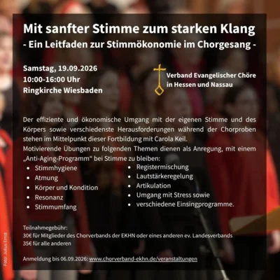 Flyer: Mit sanfter Stimme zum starken Klang