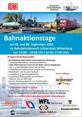 Bahnaktionstage Lutherstadt Wittenberg am 05. und 06. September 2026