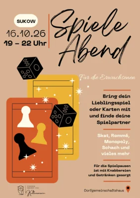 Veranstaltung: Spieleabend Fr 16.​10.​2026