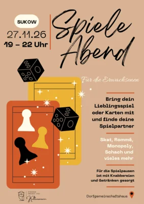 Veranstaltung: Spieleabend Fr 27.​11.​2026