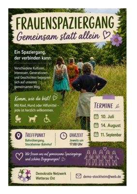 Veranstaltung: Frauenspaziergang - Gemeinsam statt alleine Fr 11.​09.​2026
