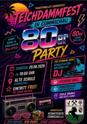 Veranstaltung: Teichdammfest in Commichau Sa 29.​08.​2026