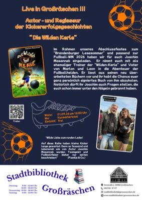 Veranstaltung: Fu&szlig;ball & B&uuml;cher? - Das klingt nach den "Wilden Kerlen" Di 01.​09.​2026