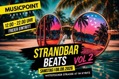 Strandbar Beats Vol. 2 - Plakat KI-generiert
