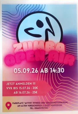 Veranstaltung: ZUMBA-Open AIR - macht alle mit!