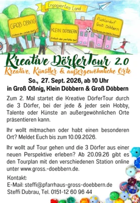Kreative Dörfertour durch Groß- und Klein Döbbern und Groß Oßnig